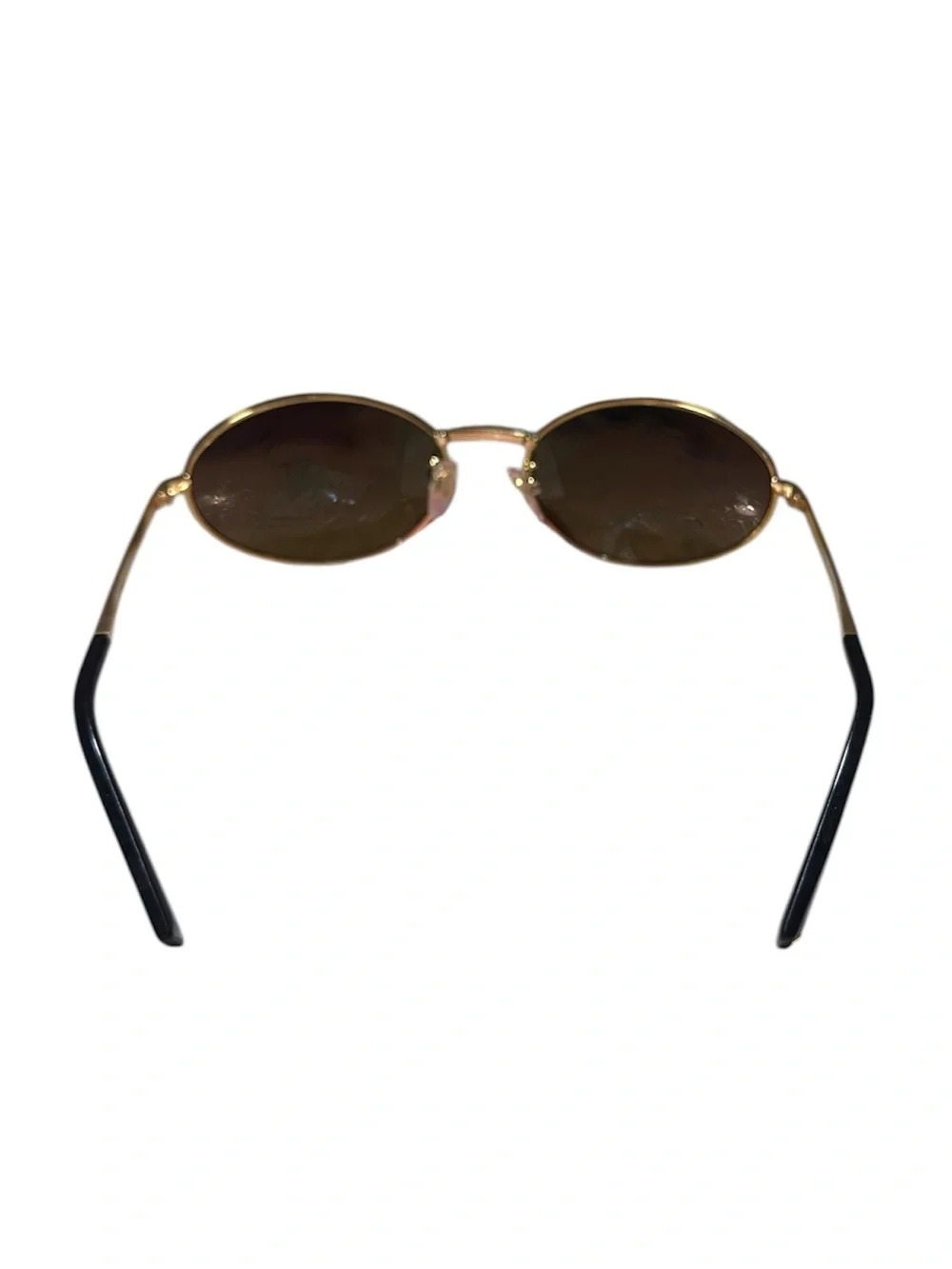 Prada PR A59S Women’s Gold Oval Sunglasses